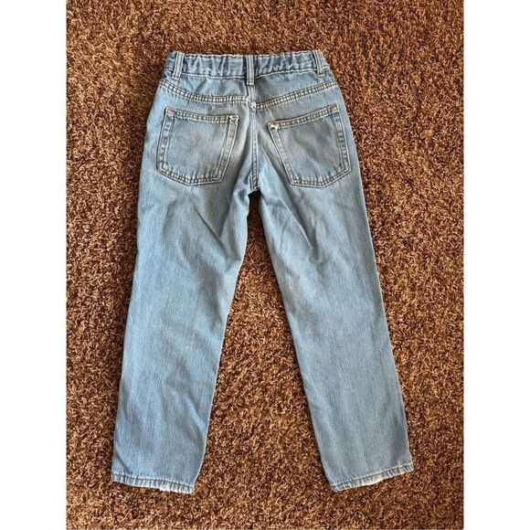 Cat & Jack boys size 8 light blue jean denim distressed straight regular adjusta - Picture 5 of 5
